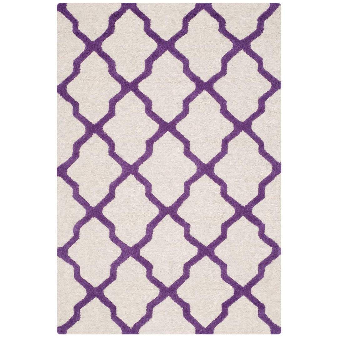 SAFAVIEH Cambridge CAM121V Handmade Ivory /Purple Rug Image 1