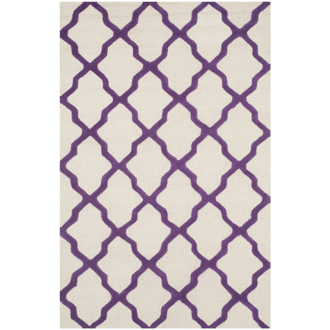 SAFAVIEH Cambridge CAM121V Handmade Ivory /Purple Rug Image 10