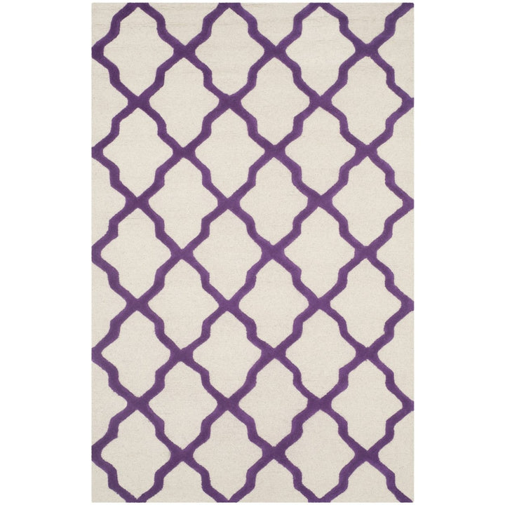 SAFAVIEH Cambridge CAM121V Handmade Ivory /Purple Rug Image 10