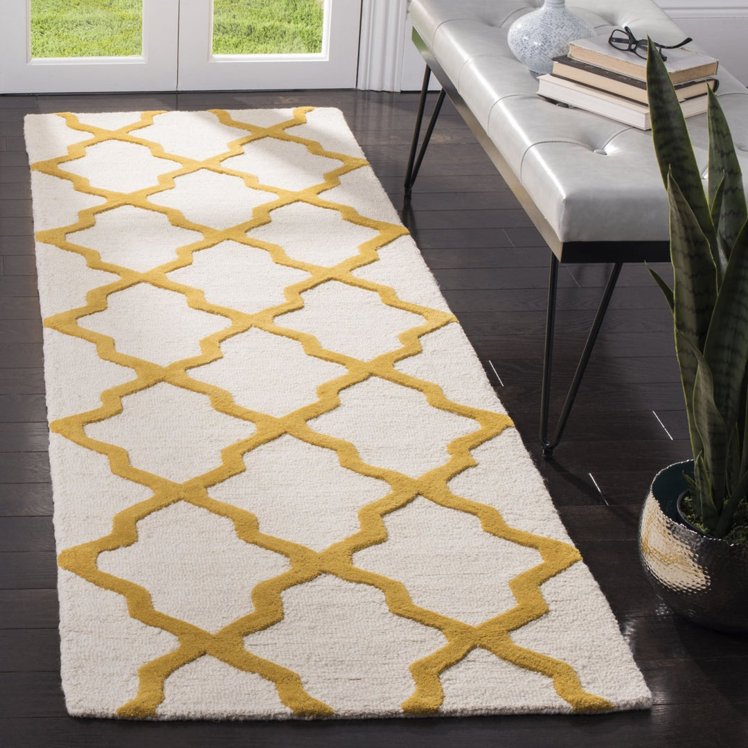 SAFAVIEH Cambridge CAM121U Handmade Ivory / Gold Rug Image 11