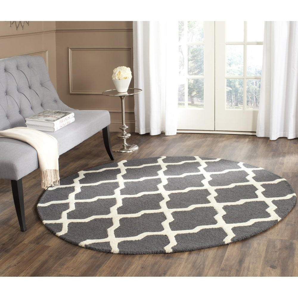 SAFAVIEH Cambridge CAM121X Dark Grey / Ivory Rug Image 2