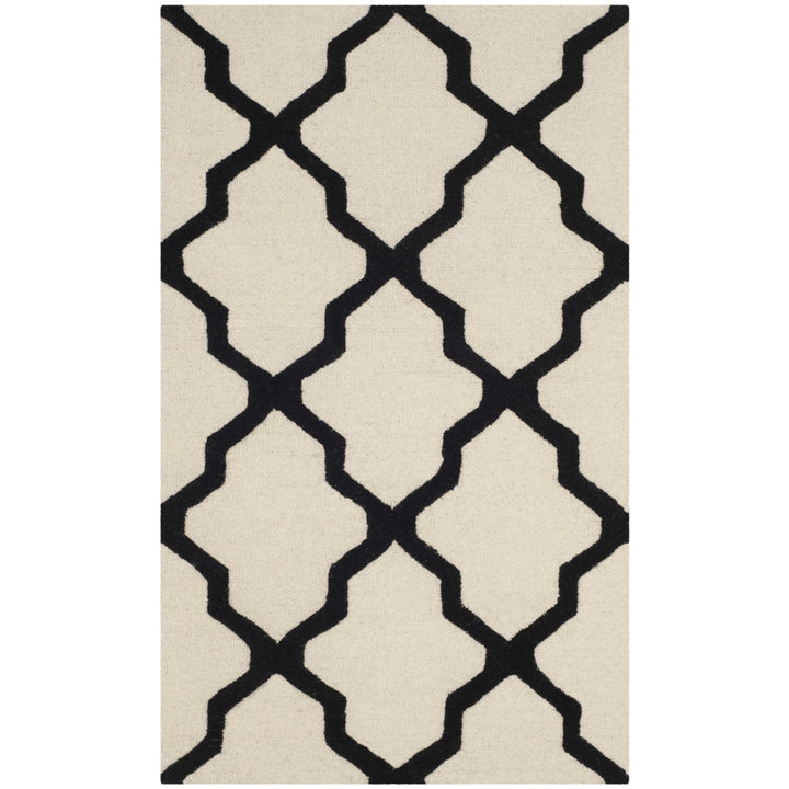 SAFAVIEH Cambridge CAM121W Handmade Ivory / Black Rug Image 6