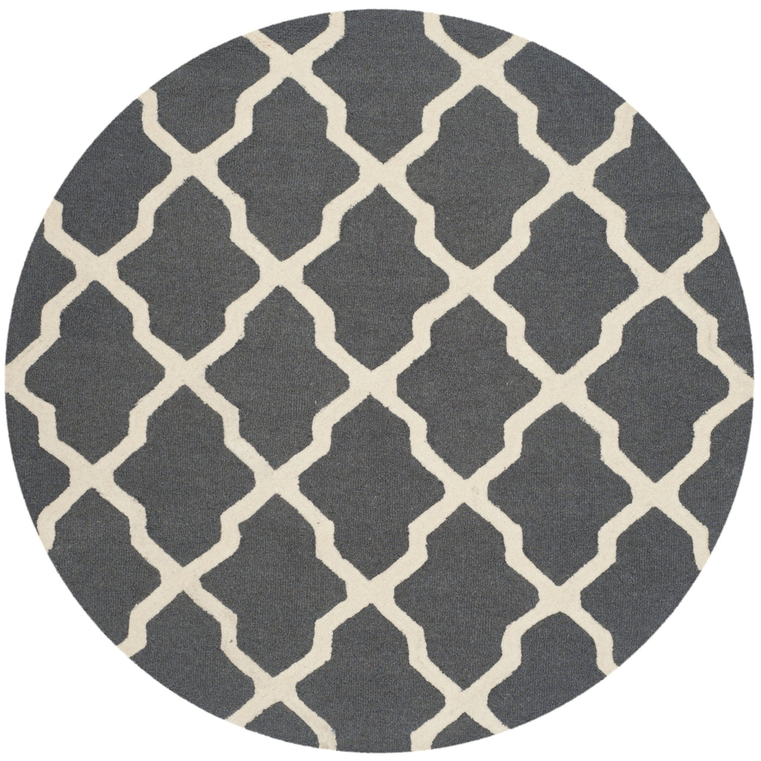 SAFAVIEH Cambridge CAM121X Dark Grey / Ivory Rug Image 4