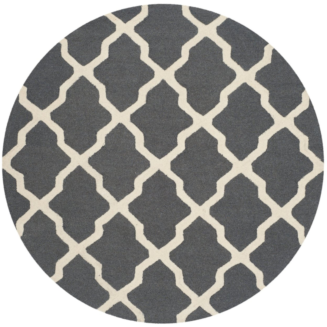 SAFAVIEH Cambridge CAM121X Dark Grey / Ivory Rug Image 1