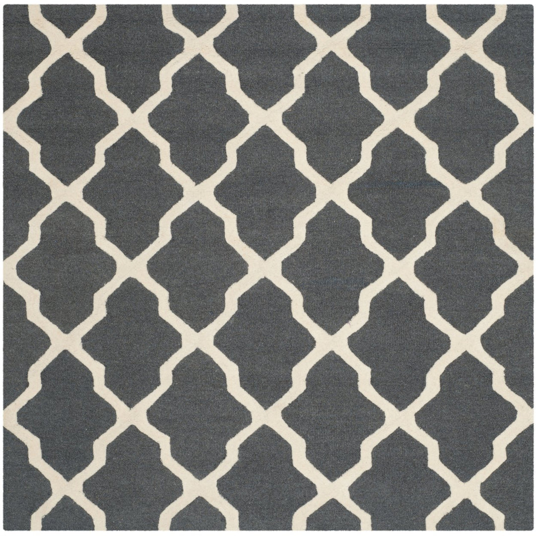 SAFAVIEH Cambridge CAM121X Dark Grey / Ivory Rug Image 1