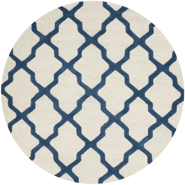 SAFAVIEH Cambridge CAM121Z Handmade Ivory / Navy Rug Image 4