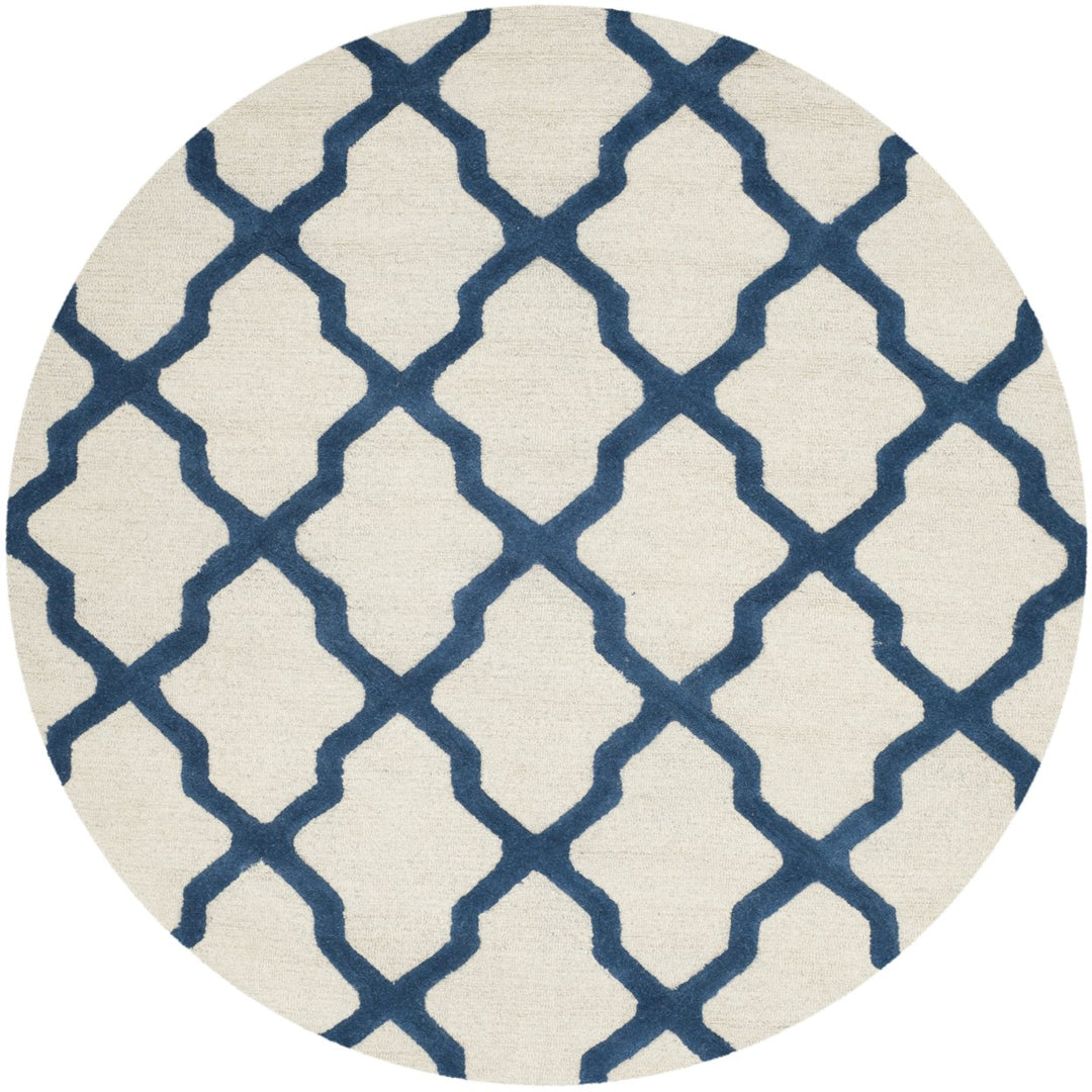 SAFAVIEH Cambridge CAM121Z Handmade Ivory / Navy Rug Image 1