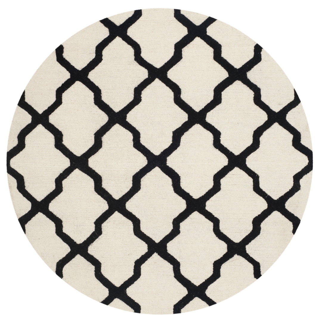 SAFAVIEH Cambridge CAM121W Handmade Ivory / Black Rug Image 9