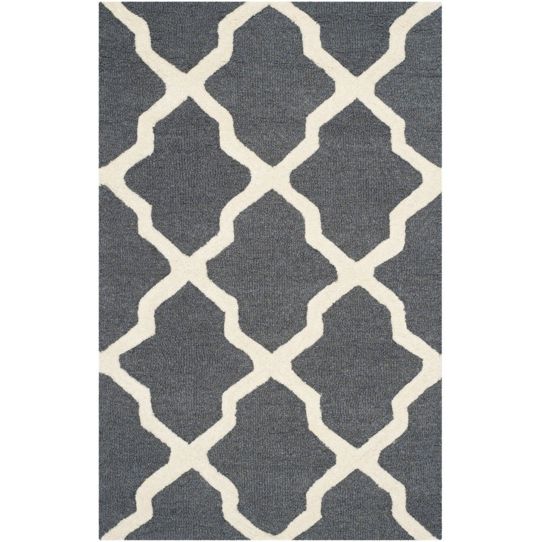 SAFAVIEH Cambridge CAM121X Dark Grey / Ivory Rug Image 1