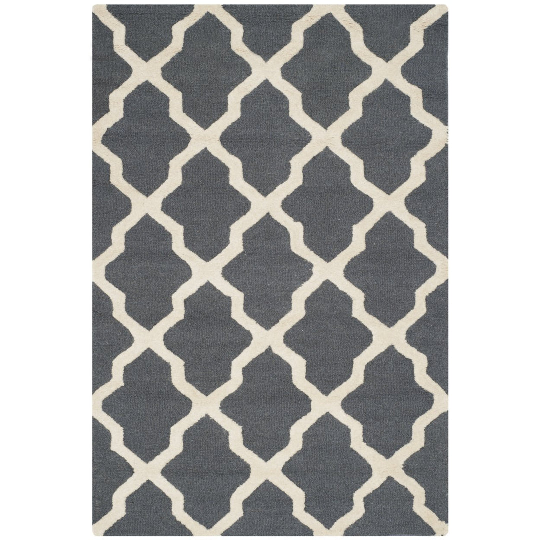 SAFAVIEH Cambridge CAM121X Dark Grey / Ivory Rug Image 1