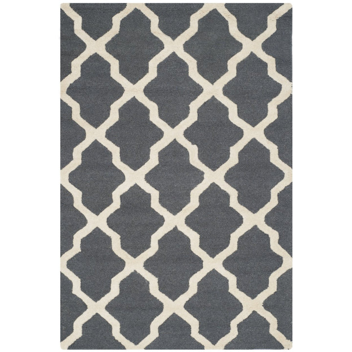 SAFAVIEH Cambridge CAM121X Dark Grey / Ivory Rug Image 1