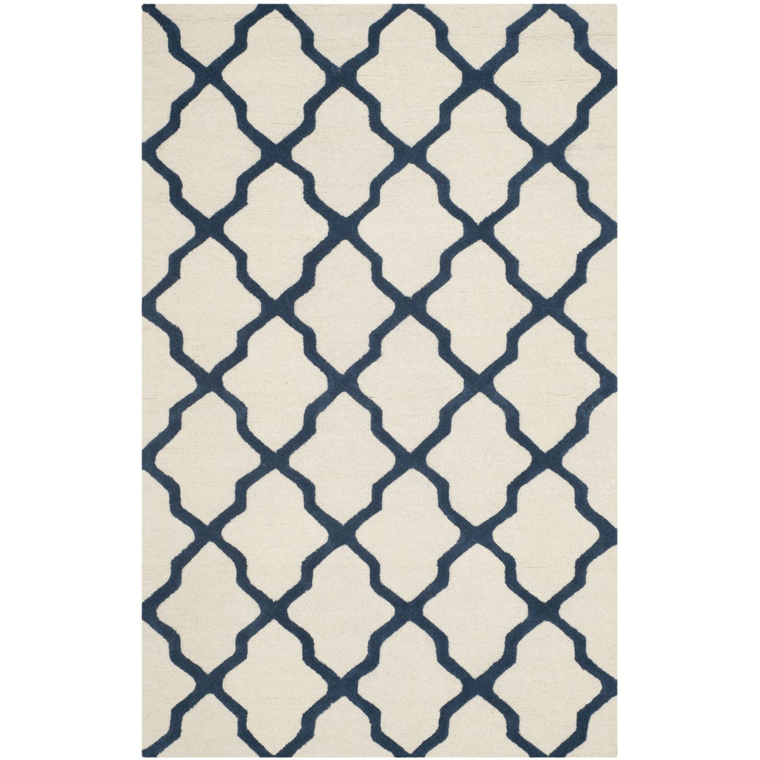 SAFAVIEH Cambridge CAM121Z Handmade Ivory / Navy Rug Image 1