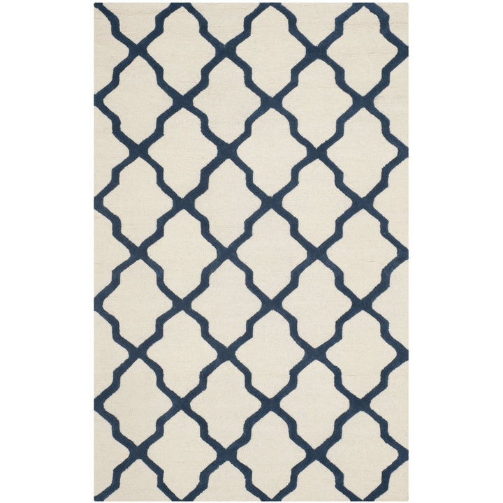 SAFAVIEH Cambridge CAM121Z Handmade Ivory / Navy Rug Image 1