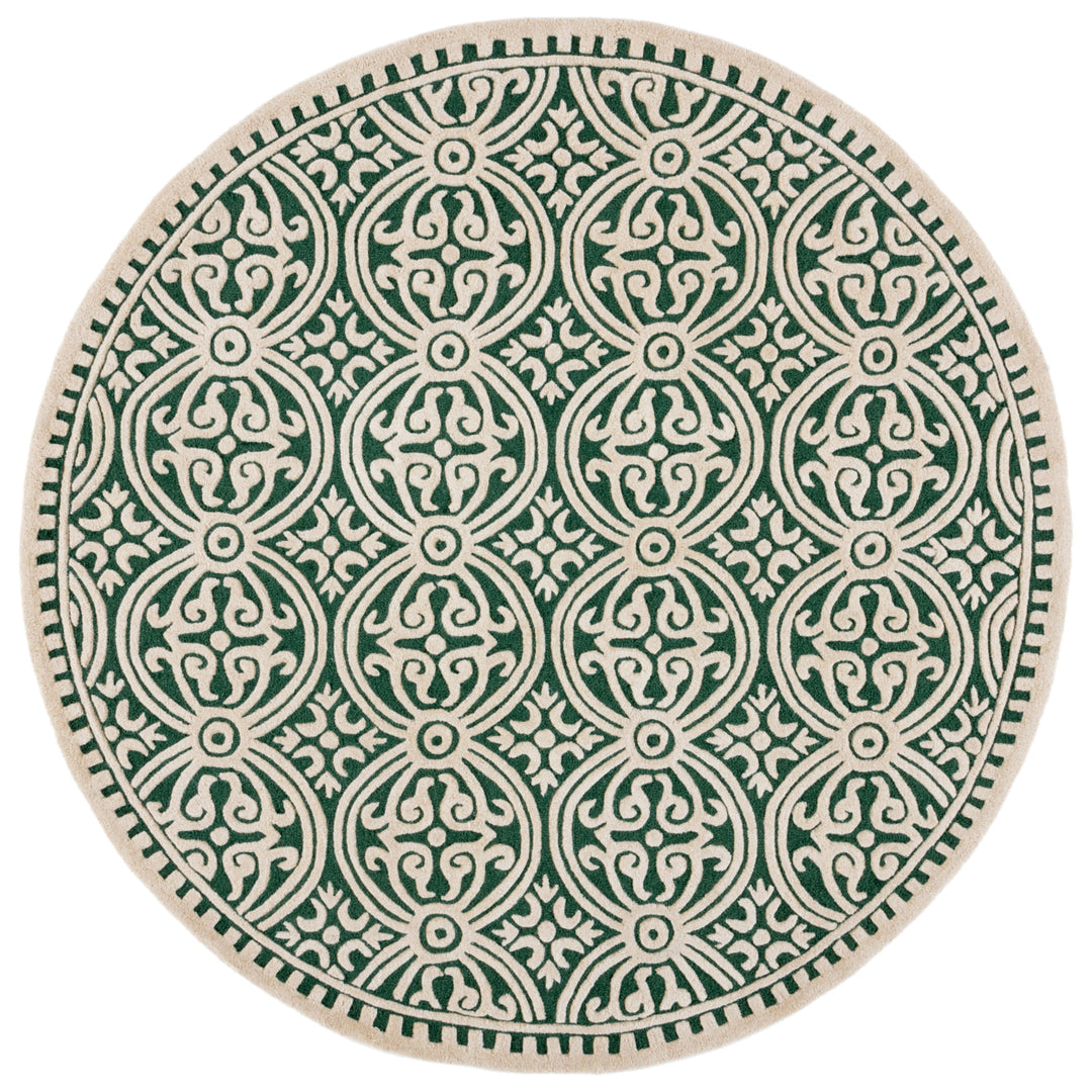 SAFAVIEH Cambridge CAM123Y Dark Green / Ivory Rug Image 4