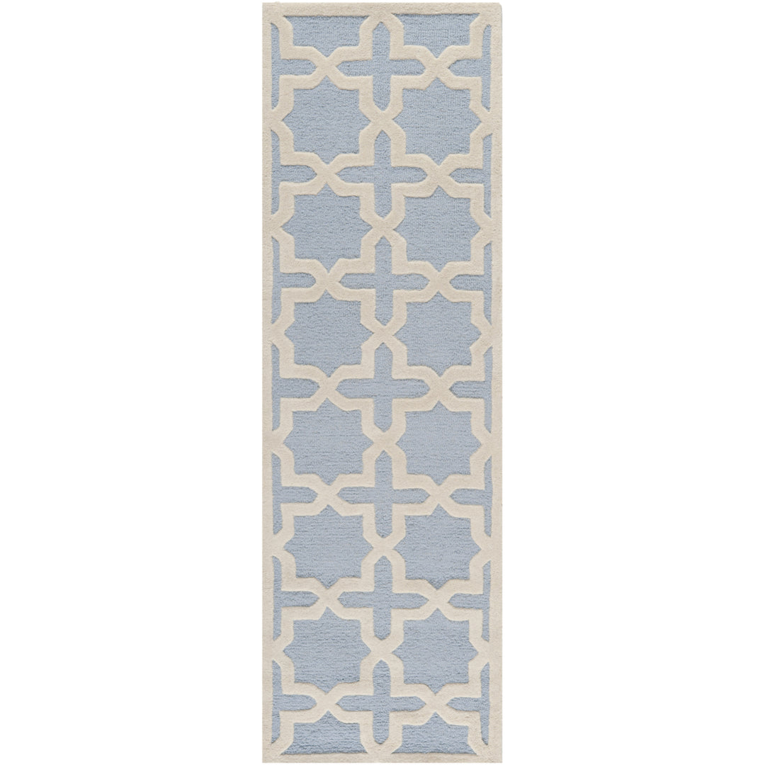 SAFAVIEH Cambridge CAM125A Light Blue / Ivory Rug Image 5