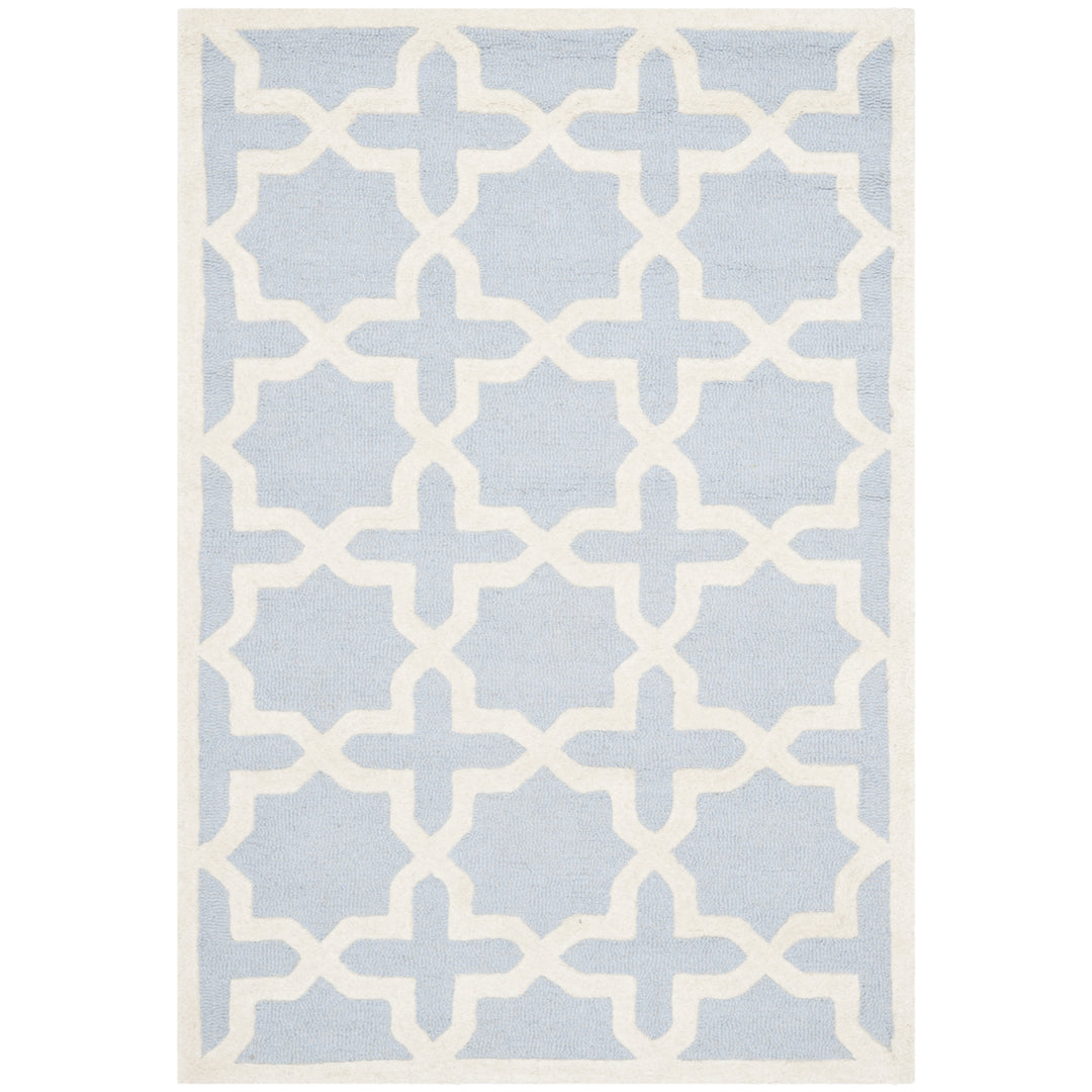 SAFAVIEH Cambridge CAM125A Light Blue / Ivory Rug Image 8