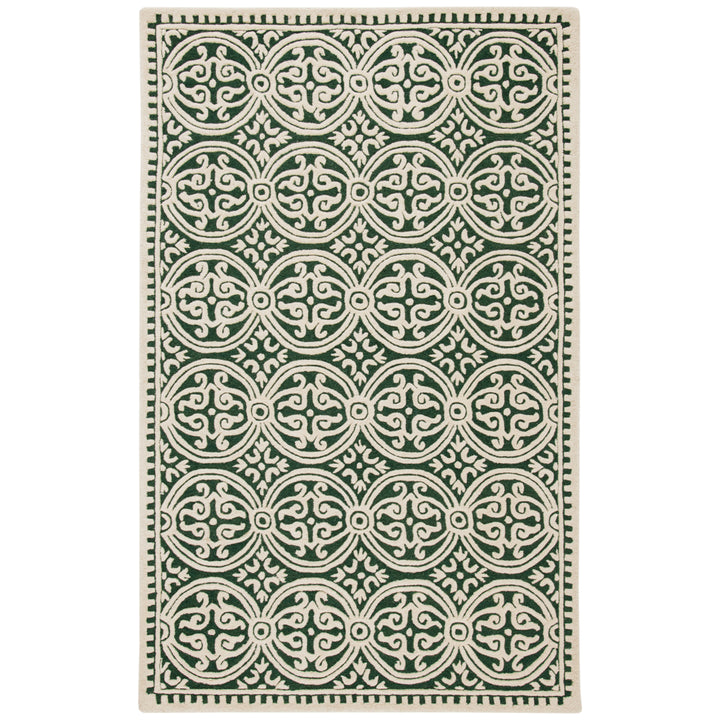 SAFAVIEH Cambridge CAM123Y Dark Green / Ivory Rug Image 10