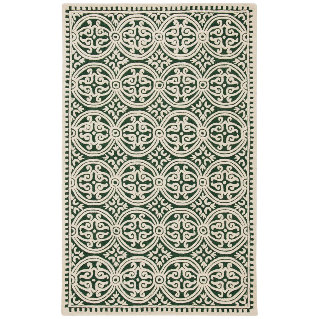 SAFAVIEH Cambridge CAM123Y Dark Green / Ivory Rug Image 1