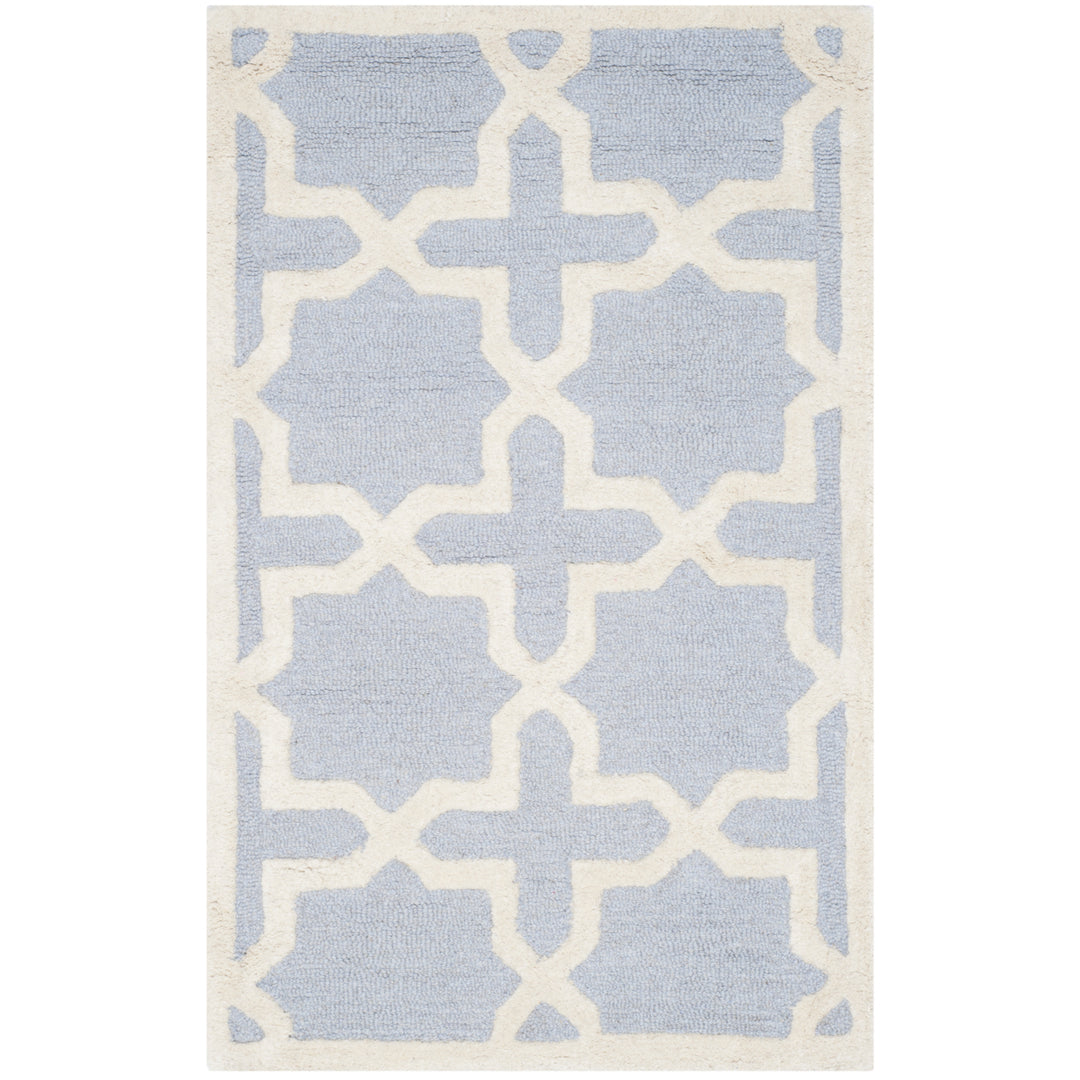 SAFAVIEH Cambridge CAM125A Light Blue / Ivory Rug Image 9