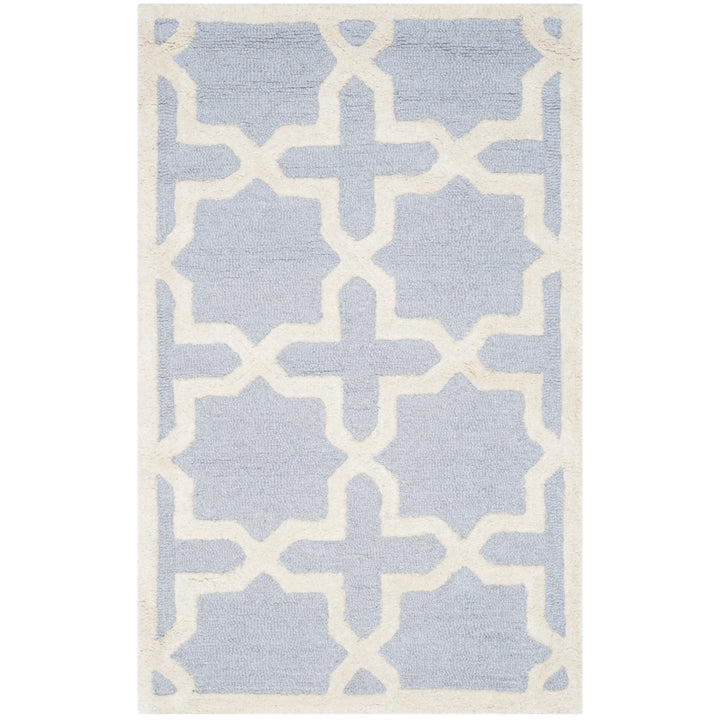 SAFAVIEH Cambridge CAM125A Light Blue / Ivory Rug Image 9