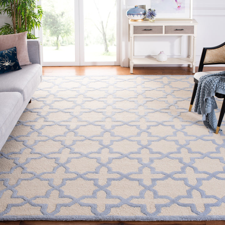 SAFAVIEH Cambridge CAM125F Ivory / Light Blue Rug Image 1