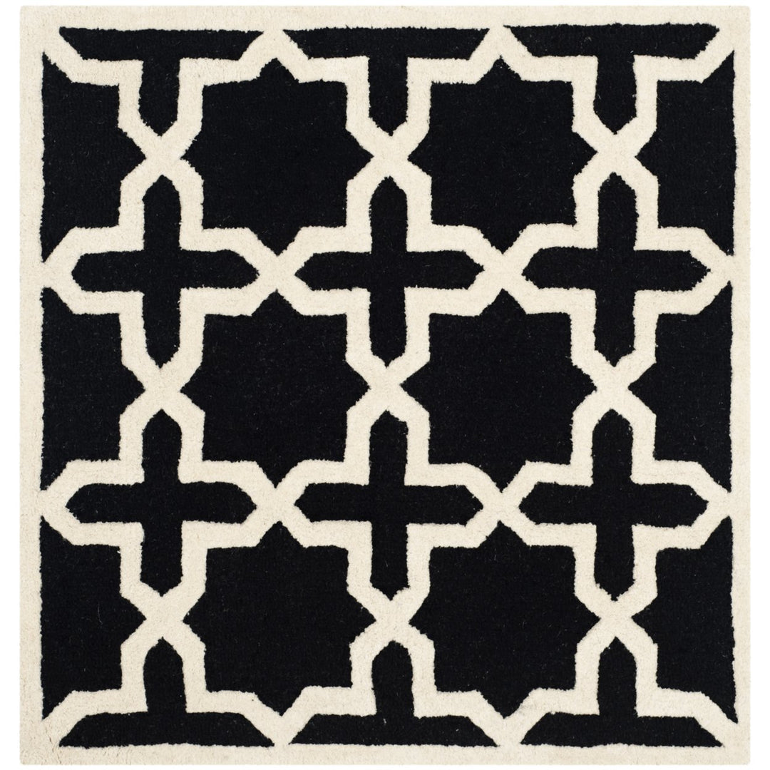 SAFAVIEH Cambridge CAM125E Handmade Black / Ivory Rug Image 6