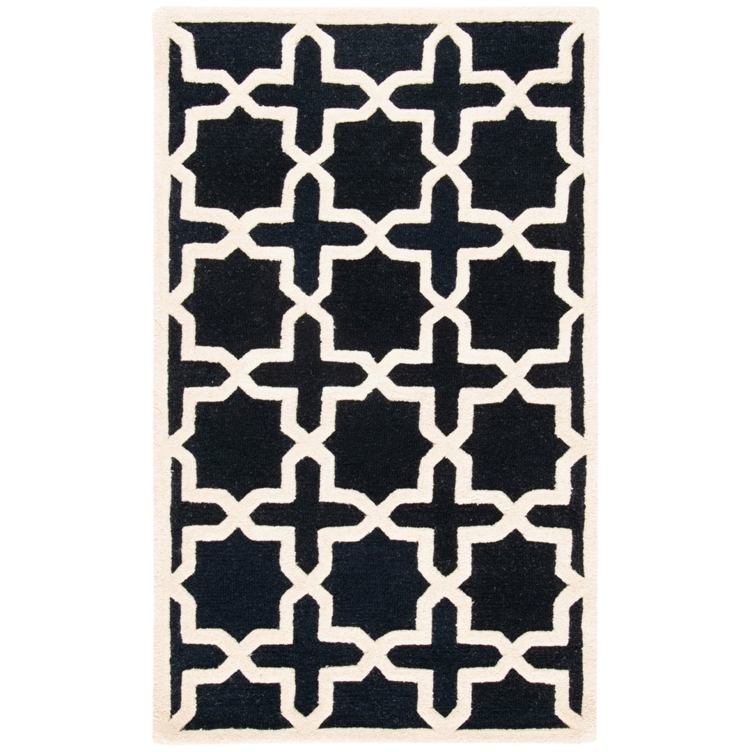 SAFAVIEH Cambridge CAM125E Handmade Black / Ivory Rug Image 8