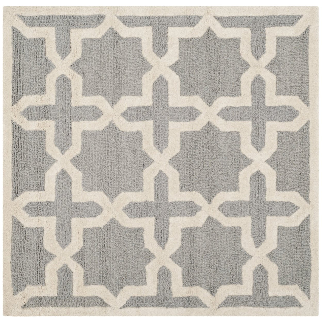 SAFAVIEH Cambridge CAM125D Handmade Silver /Ivory Rug Image 6