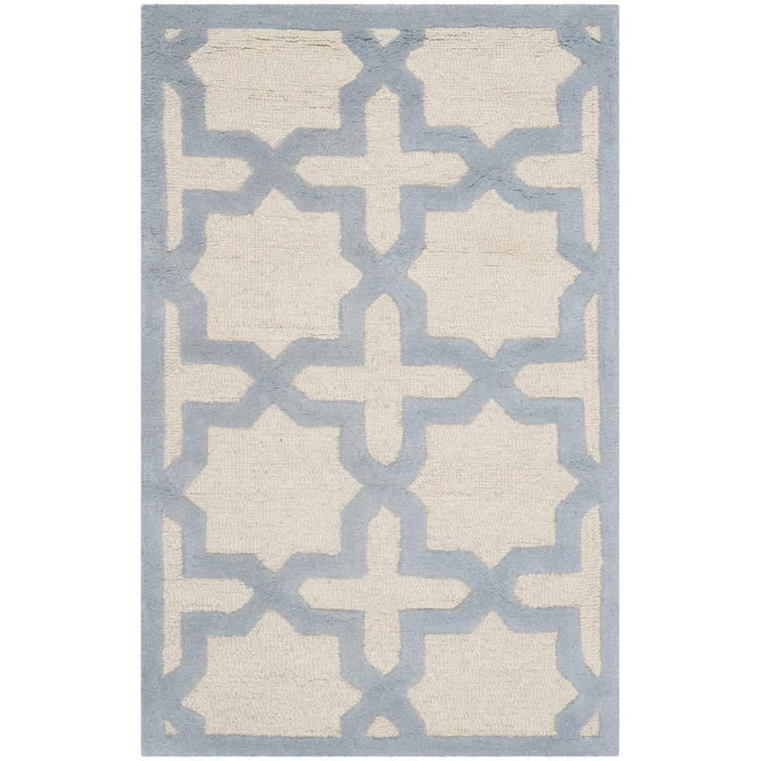 SAFAVIEH Cambridge CAM125F Ivory / Light Blue Rug Image 1