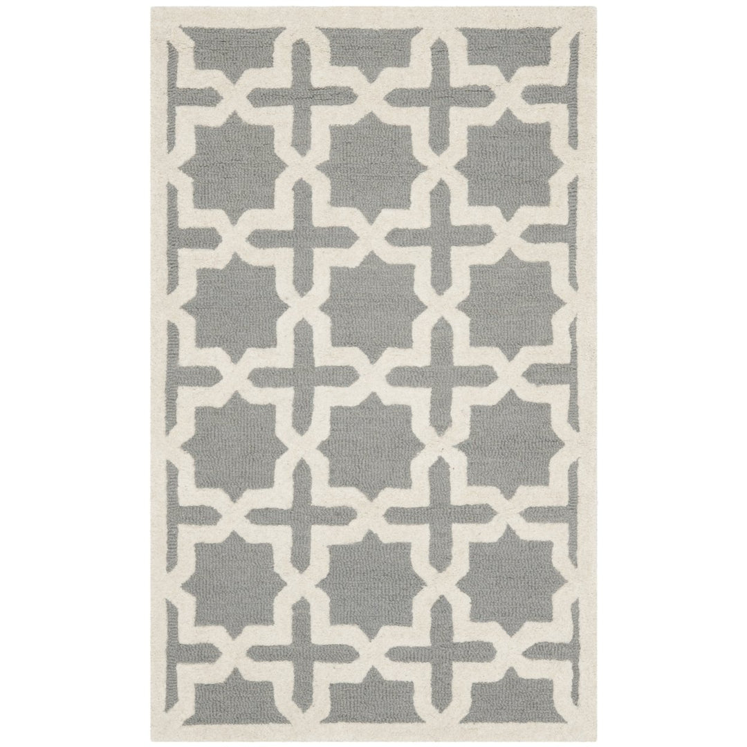 SAFAVIEH Cambridge CAM125D Handmade Silver /Ivory Rug Image 8