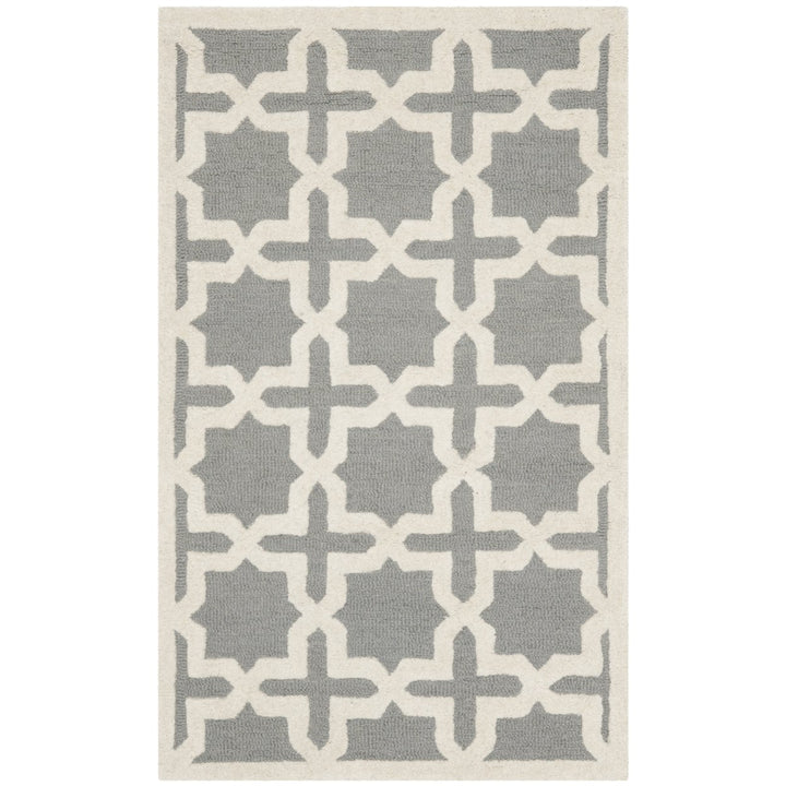 SAFAVIEH Cambridge CAM125D Handmade Silver /Ivory Rug Image 8