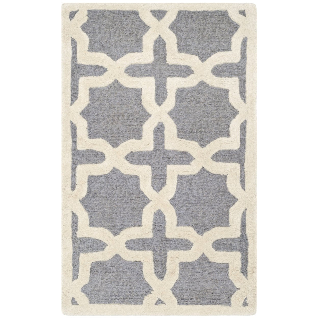 SAFAVIEH Cambridge CAM125D Handmade Silver /Ivory Rug Image 9