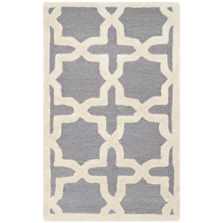 SAFAVIEH Cambridge CAM125D Handmade Silver /Ivory Rug Image 9