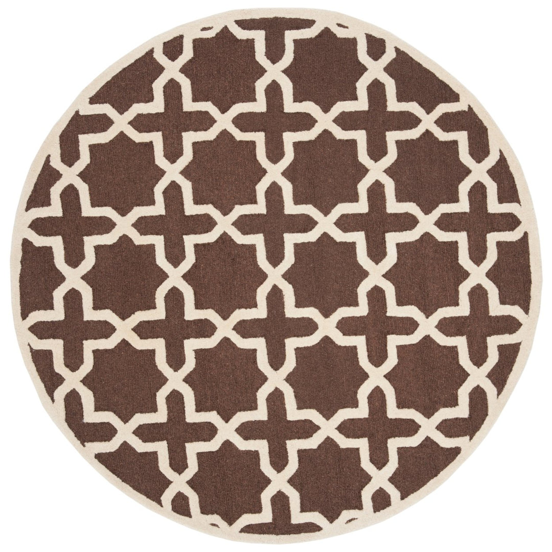 SAFAVIEH Cambridge CAM125H Dark Brown / Ivory Rug Image 4