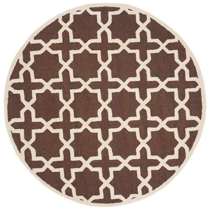 SAFAVIEH Cambridge CAM125H Dark Brown / Ivory Rug Image 4