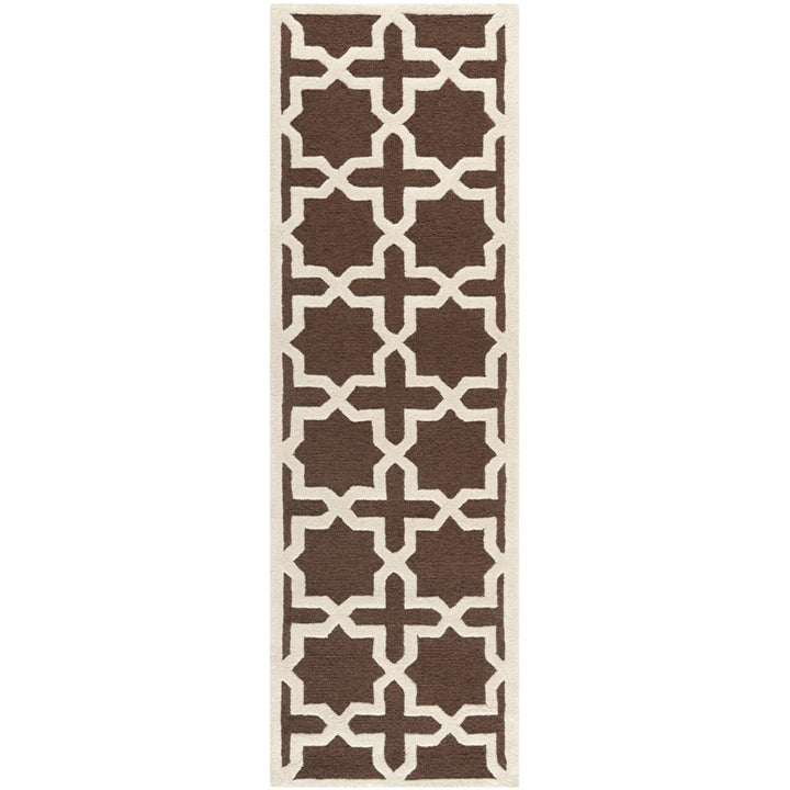 SAFAVIEH Cambridge CAM125H Dark Brown / Ivory Rug Image 5