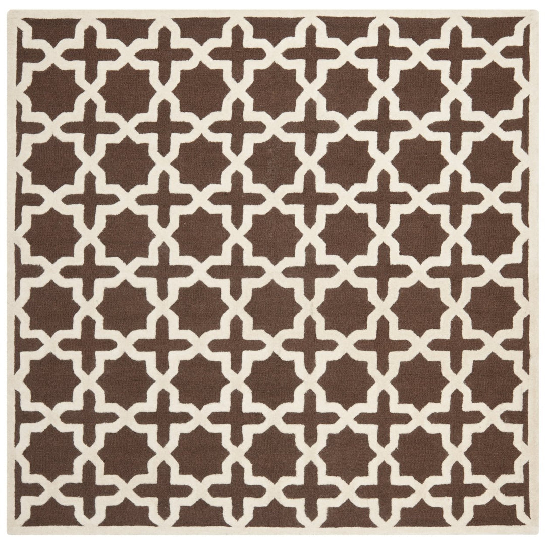 SAFAVIEH Cambridge CAM125H Dark Brown / Ivory Rug Image 1