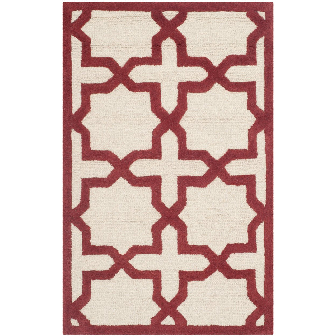 SAFAVIEH Cambridge CAM125I Handmade Ivory / Rust Rug Image 1