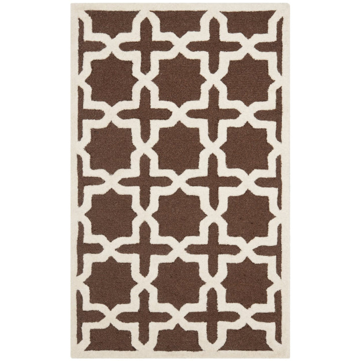 SAFAVIEH Cambridge CAM125H Dark Brown / Ivory Rug Image 8