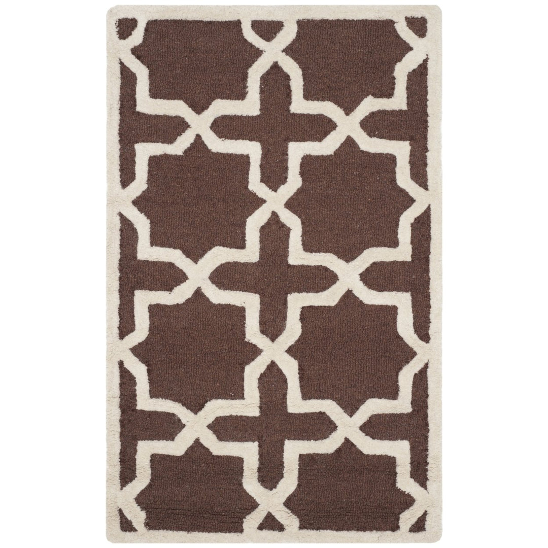 SAFAVIEH Cambridge CAM125H Dark Brown / Ivory Rug Image 9