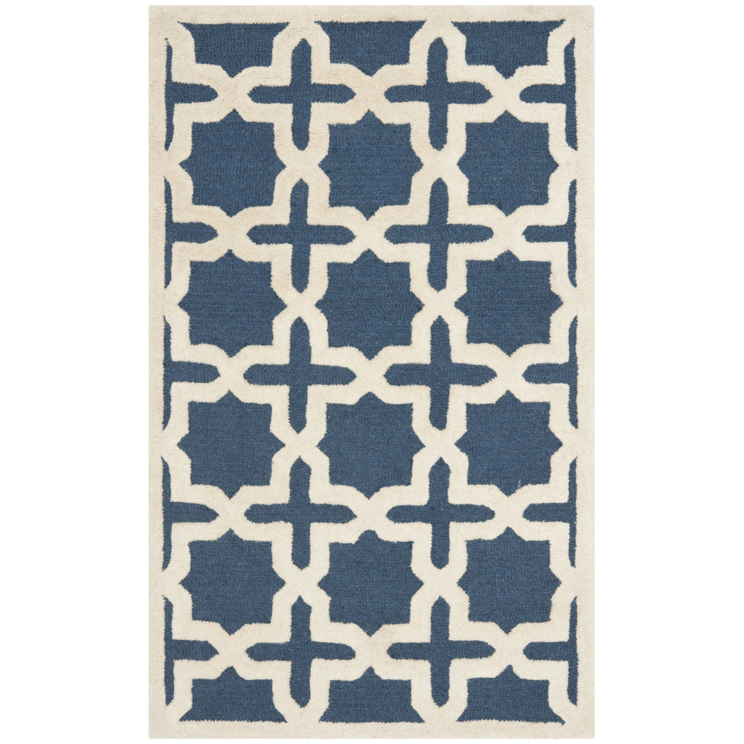 SAFAVIEH Cambridge CAM125G Navy Blue / Ivory Rug Image 9