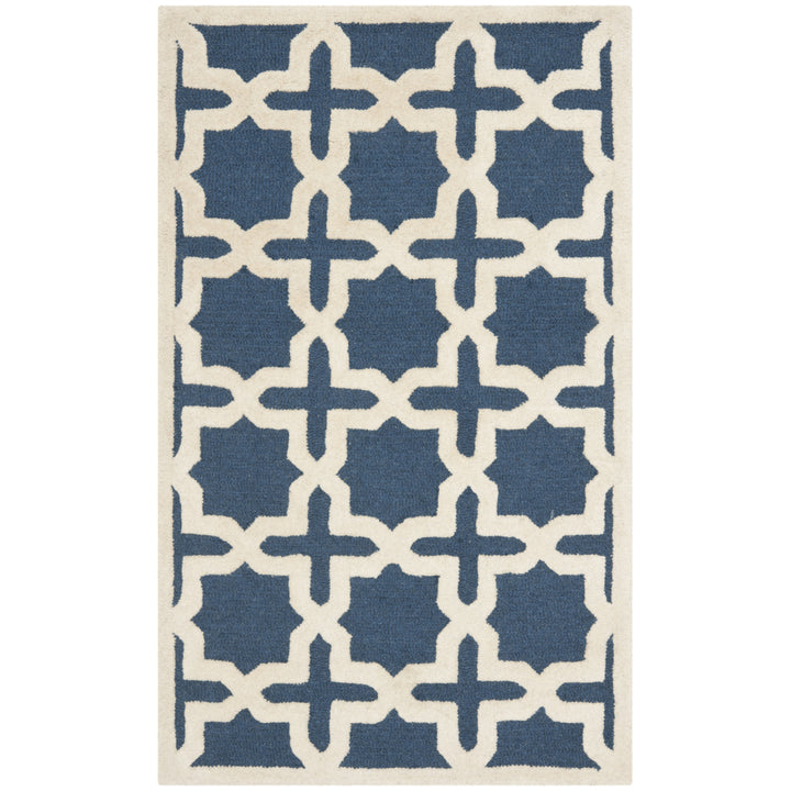 SAFAVIEH Cambridge CAM125G Navy Blue / Ivory Rug Image 9