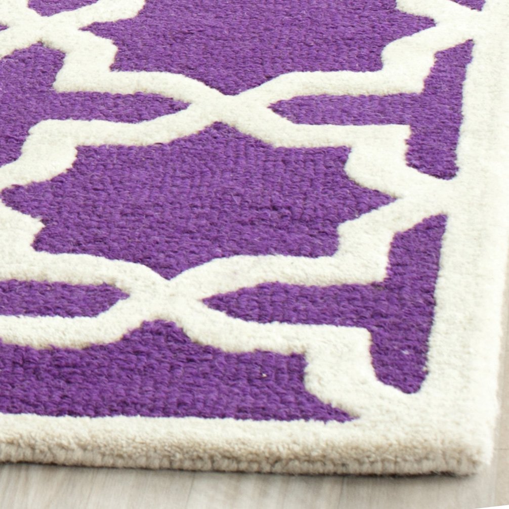 SAFAVIEH Cambridge CAM125K Handmade Purple /Ivory Rug Image 7