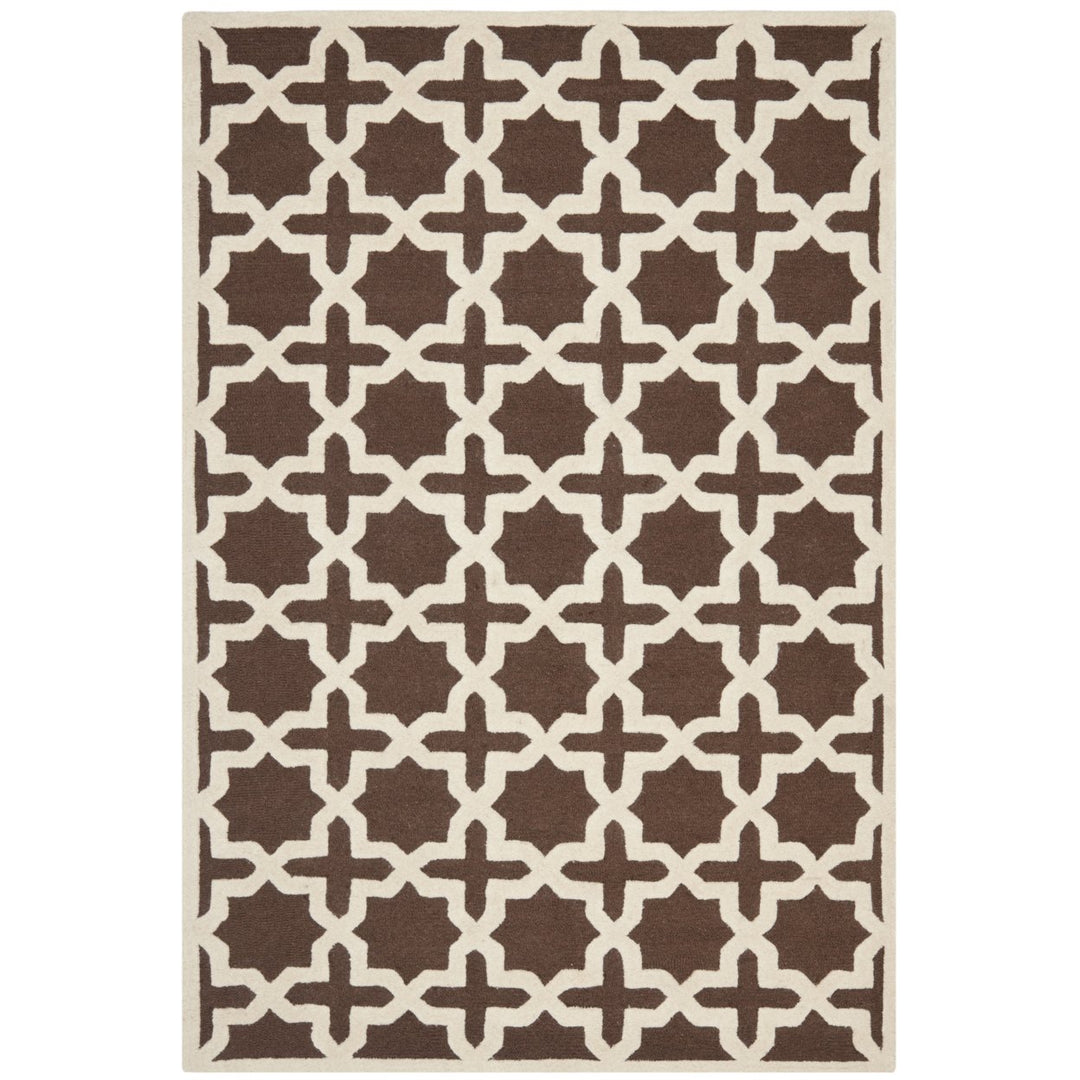 SAFAVIEH Cambridge CAM125H Dark Brown / Ivory Rug Image 10