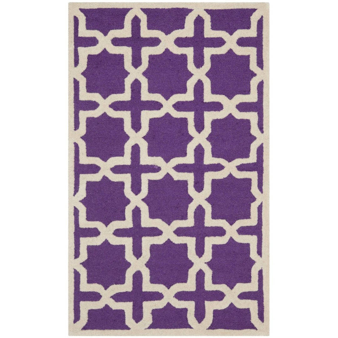 SAFAVIEH Cambridge CAM125K Handmade Purple /Ivory Rug Image 8