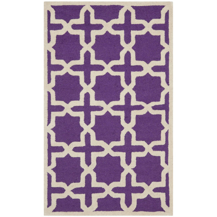 SAFAVIEH Cambridge CAM125K Handmade Purple /Ivory Rug Image 8