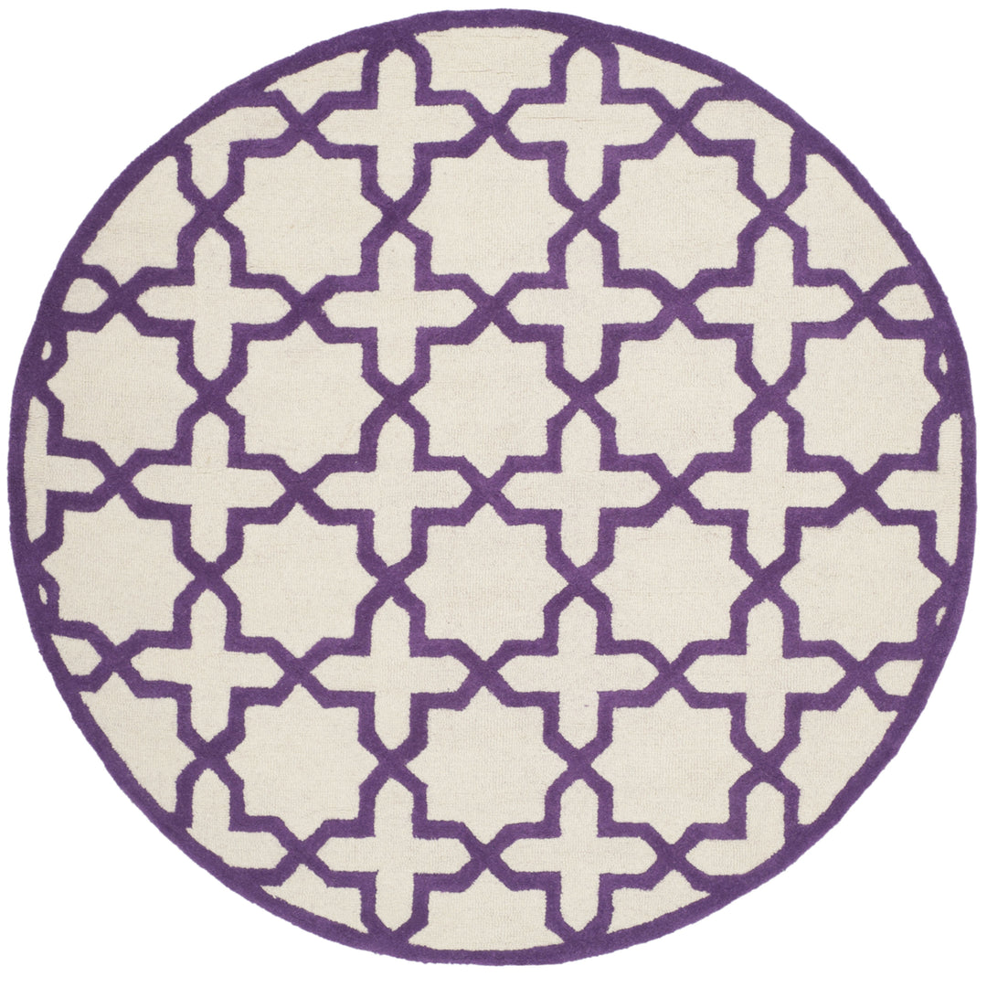 SAFAVIEH Cambridge CAM125V Handmade Ivory /Purple Rug Image 4