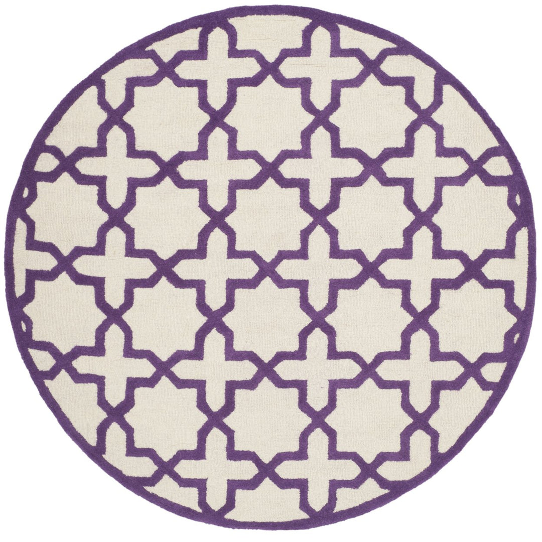 SAFAVIEH Cambridge CAM125V Handmade Ivory /Purple Rug Image 1