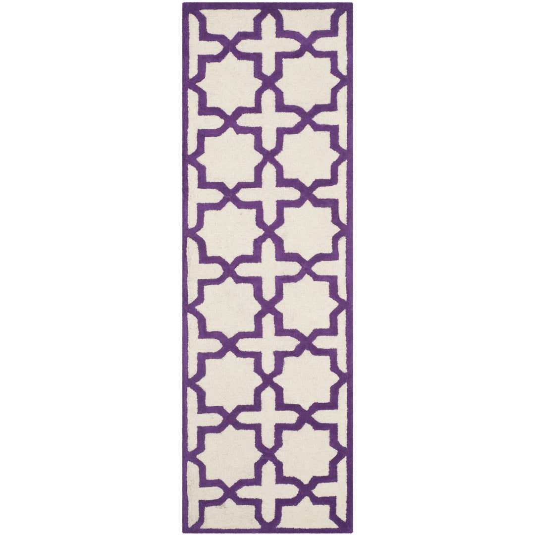 SAFAVIEH Cambridge CAM125V Handmade Ivory /Purple Rug Image 5