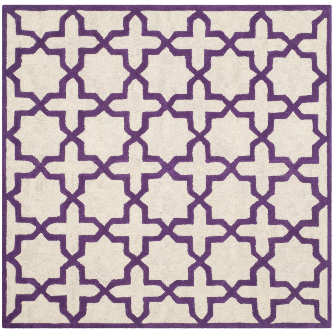 SAFAVIEH Cambridge CAM125V Handmade Ivory /Purple Rug Image 6